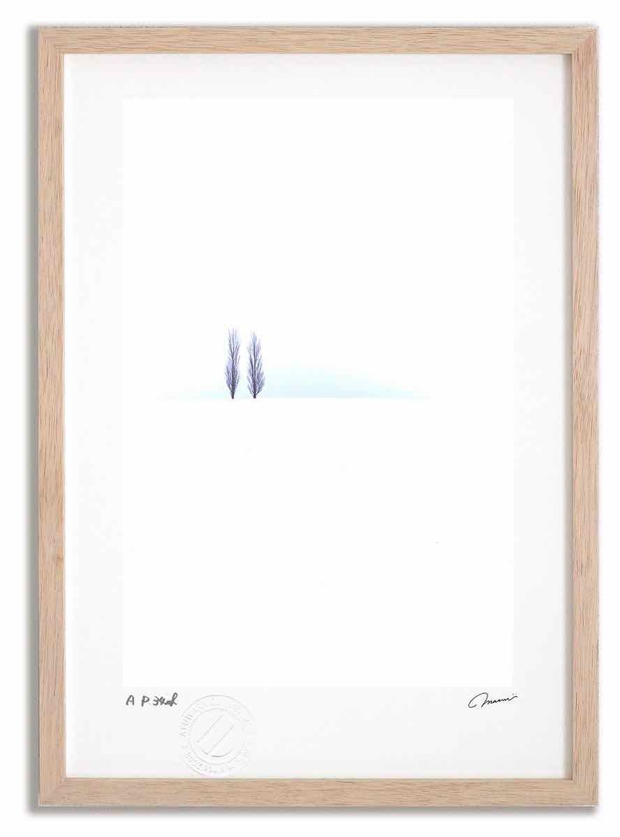 アートフォト 絵画 ポプラの丘1 高橋真澄 インテリア 額入り 額装込 風景画 油絵 ポスター アート アートパネル リビング 玄関 プレゼント モダン アートフレーム 飾る Mサイズ おしゃれ 壁掛け 絵