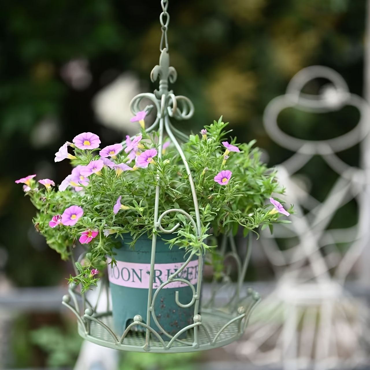 ハンキングプランター 吊り下げ ぶら下げ プラントハンガー プランターホルダー 植物 ハンガーポット 観葉植物 インテリア シンプル ホワイト グリーン ヴィンテージ風 屋内 屋外 リビング ダイニング ガーデニング オシャレ インテリア用品