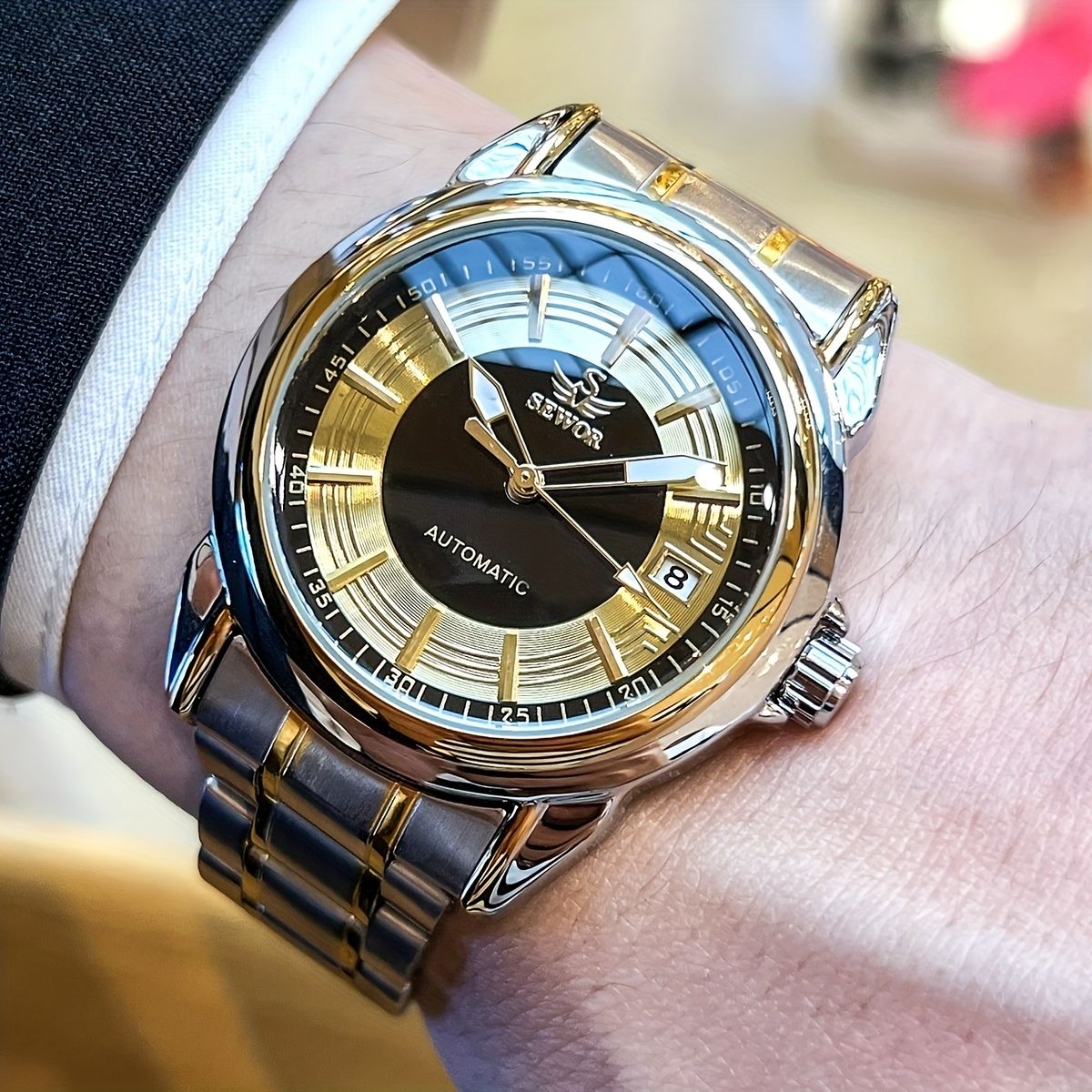 NH72 MOD 自動巻 カスタム 腕時計 スケルトン ブラック ステ