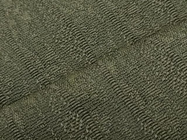 平和屋着物○男性 角帯 よろけ縞唐草文 涅色 正絹 逸品 DAAT7714ob