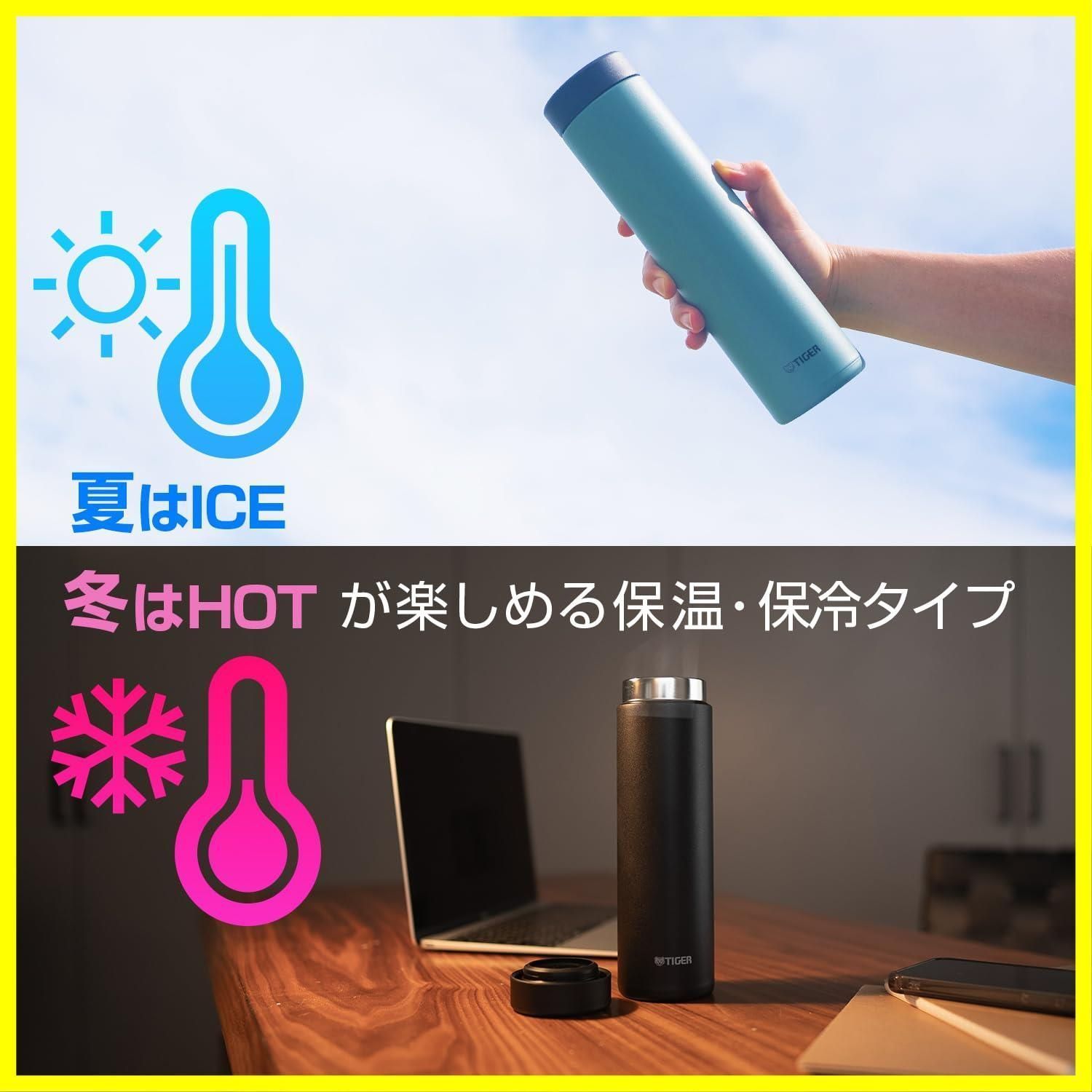 水筒 600ml 白湯OK タイガー魔法瓶(TIGER) スクリューステンレスボトル ふたとパッキンが一体化で洗うのは2点のみ らくらくキャップ  真空断熱 マグ 【食洗器対応・パッキン一体モデル】 保温保冷 タンブラー利用可 ストーンブラック MMZ-W060 - メルカリ