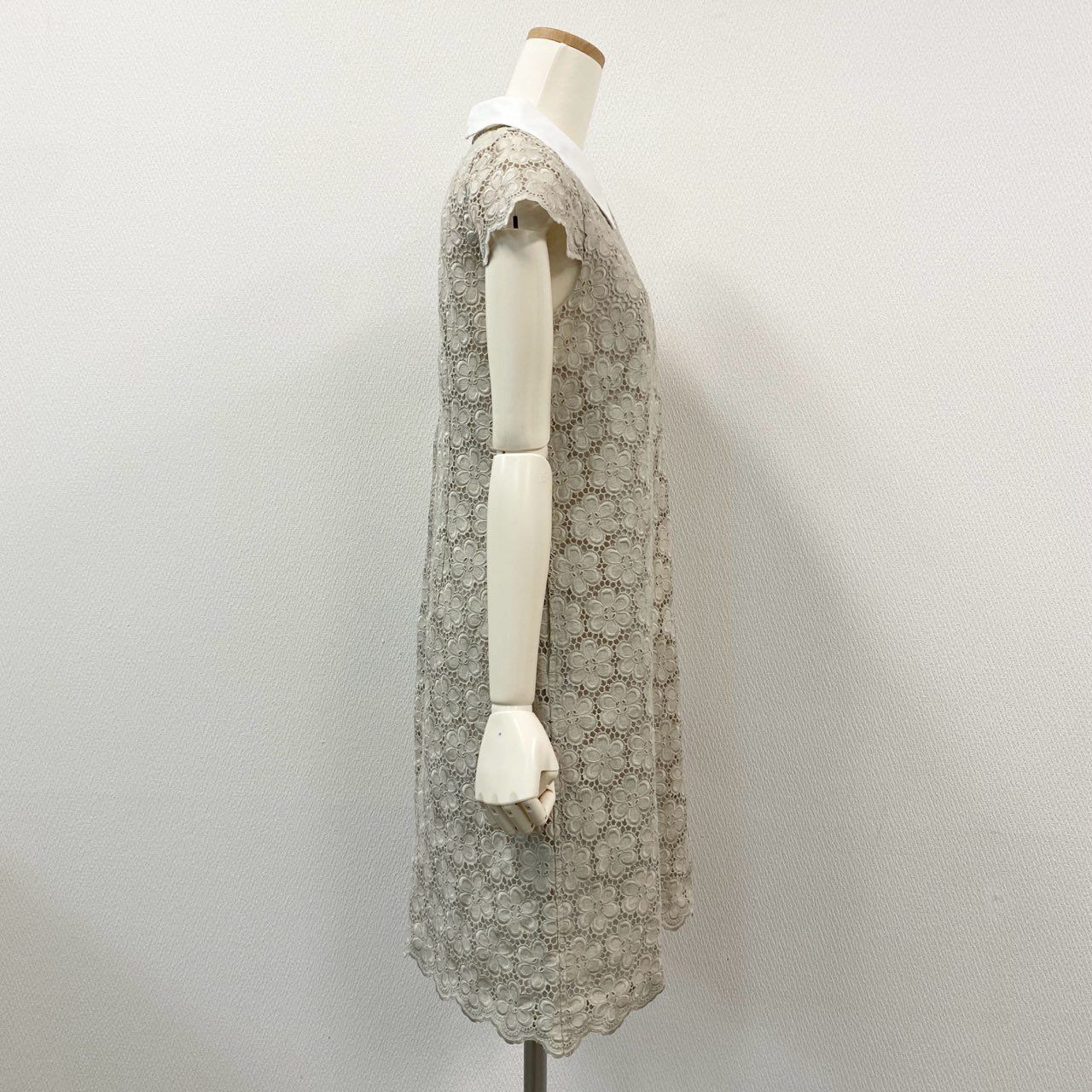 41i26《美品》FOXEY フォクシー リネンフラワーワンピース 半袖