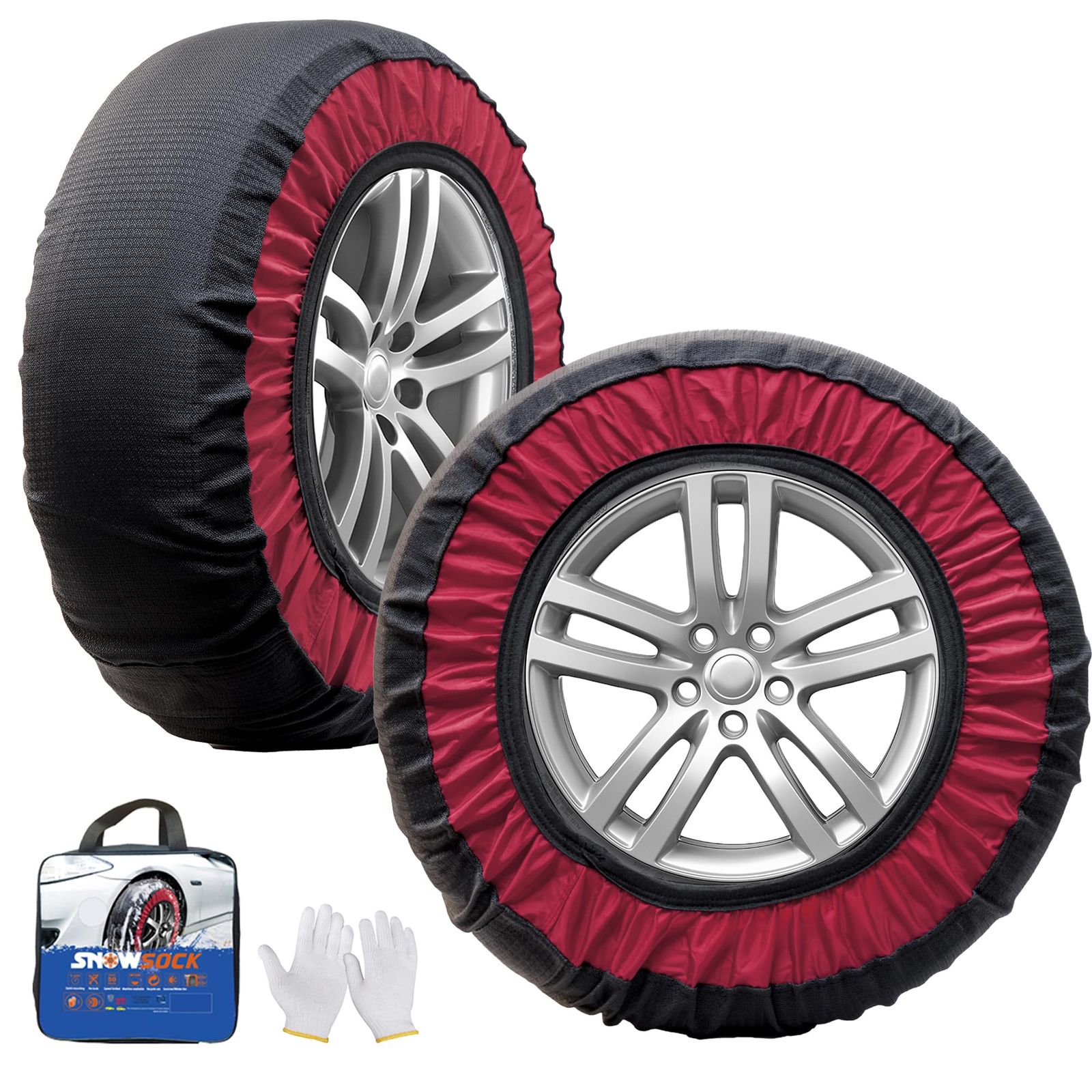 【数量限定】晨陽小店 非金属 タイヤチェーン 布製 KE71 スノーチェーン 簡単装着 軽自動車 低振動 低騒音 タイヤを傷つけない チェーン規制対応 冬の雪策 ジャッキアップ不要