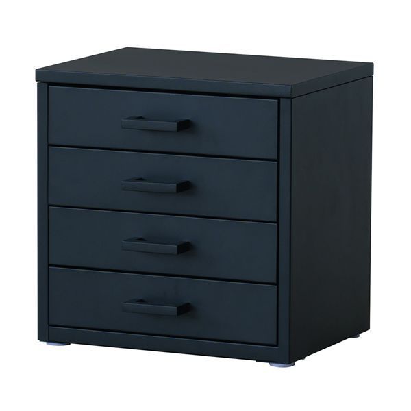 くらしのストレージボックス4段 ブラック 黒 オフィス 卓上収納 スチール 引出し 小物入れ オーガナイザー 収納 引出し モダン インテリア 文房具収納 書類収納 韓国インテリア 組立品 NK-482