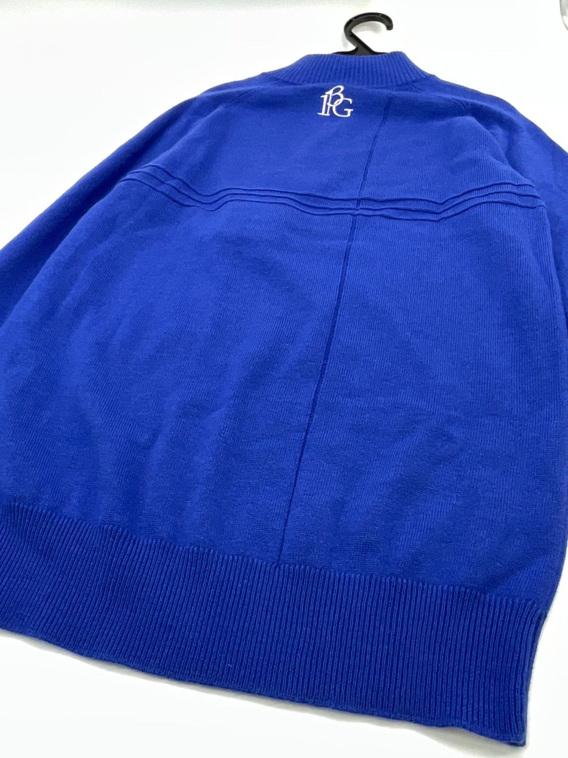 サイズS【未使用】1PIU1UGUALE3 GOLF プルオーバージップニットR 未使用 1PIU1UGUALE3 GOLF 3 ブルー ZIP KNIT プルオーバージップ