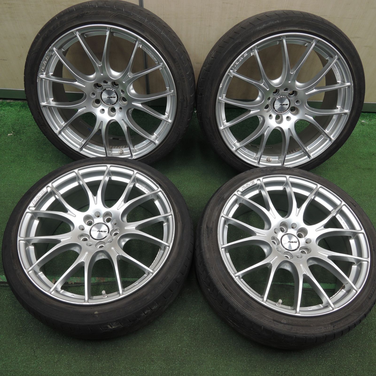 送料無料* 4本価格☆RAYS HOMURA 2X7 225/40R19 グッドイヤー イーグル 