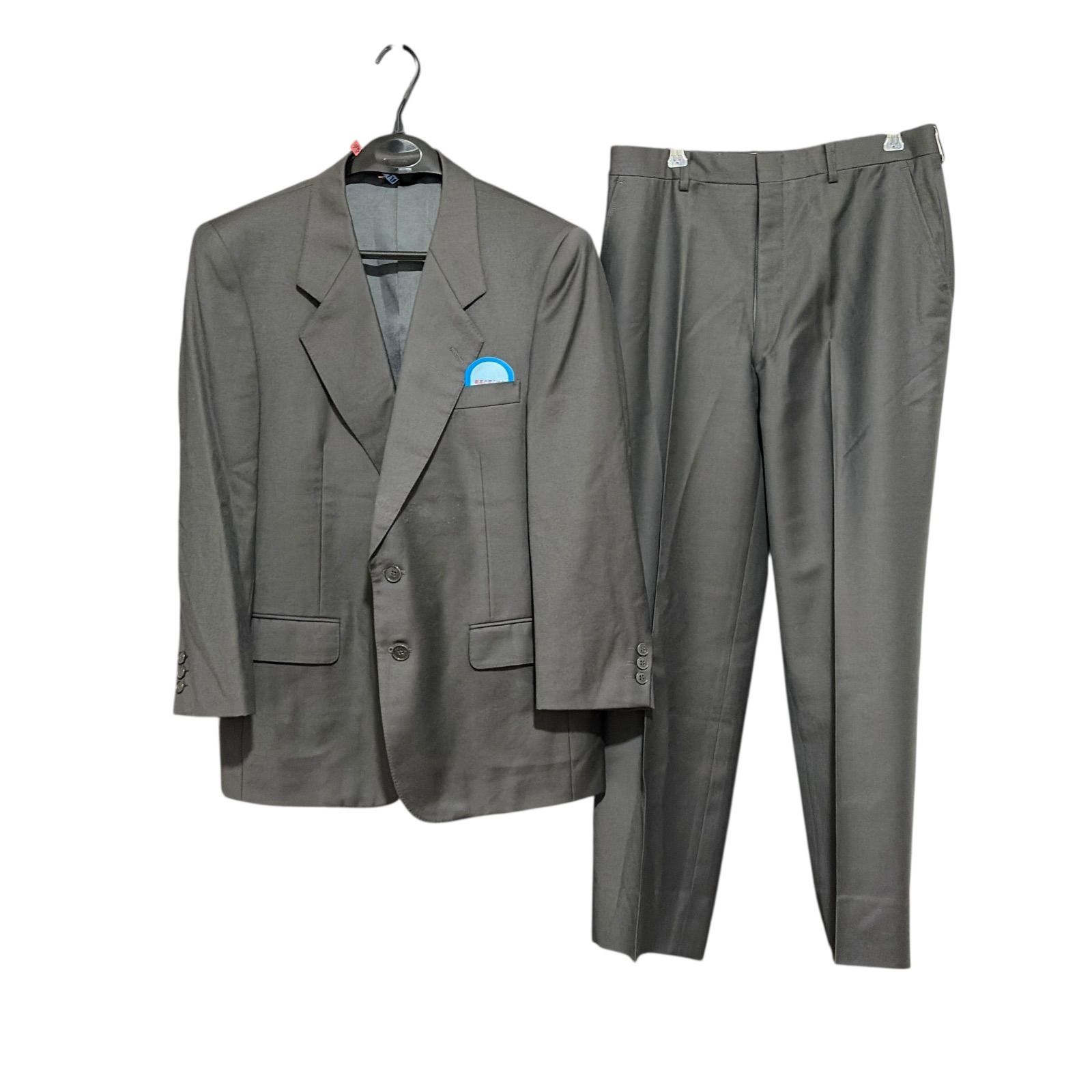 Z1580 NINA RICCI スーツセットアップ スーツ オーダー カーキ グレー