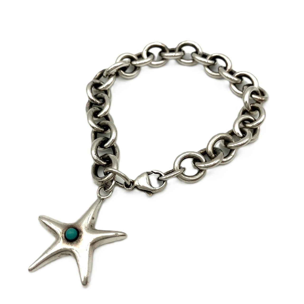 K1102 TIFFANY - Co. ティファニー |スターフィッシュ ブレスレット|ターコイズ|925|約33.9g