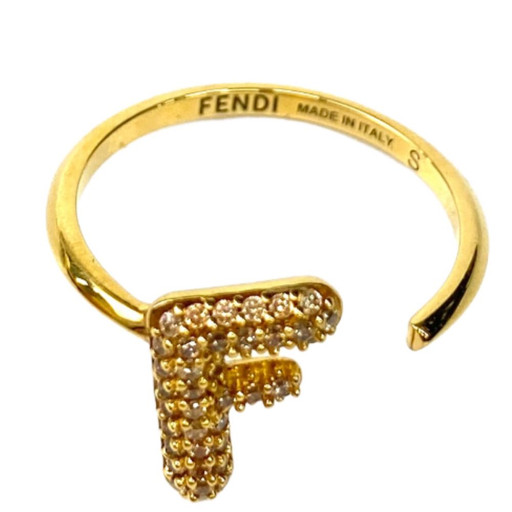 [USED/]FENDI フェンディ リング・指輪 F ラインストーン ゴールド シルバー 2セット ゴールド シルバー  tdc-001571-4d