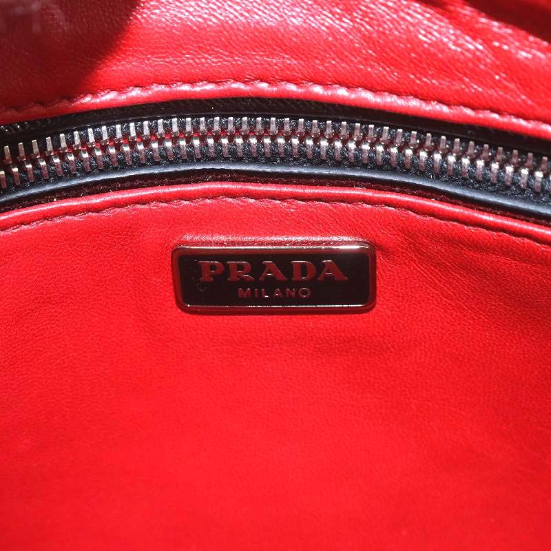 プラダ PRADA クラッチバッグ パーティーバッグ ポーチ スタッズ レザー 黒 ブラック BP640P /AN20 □OH - メルカリ