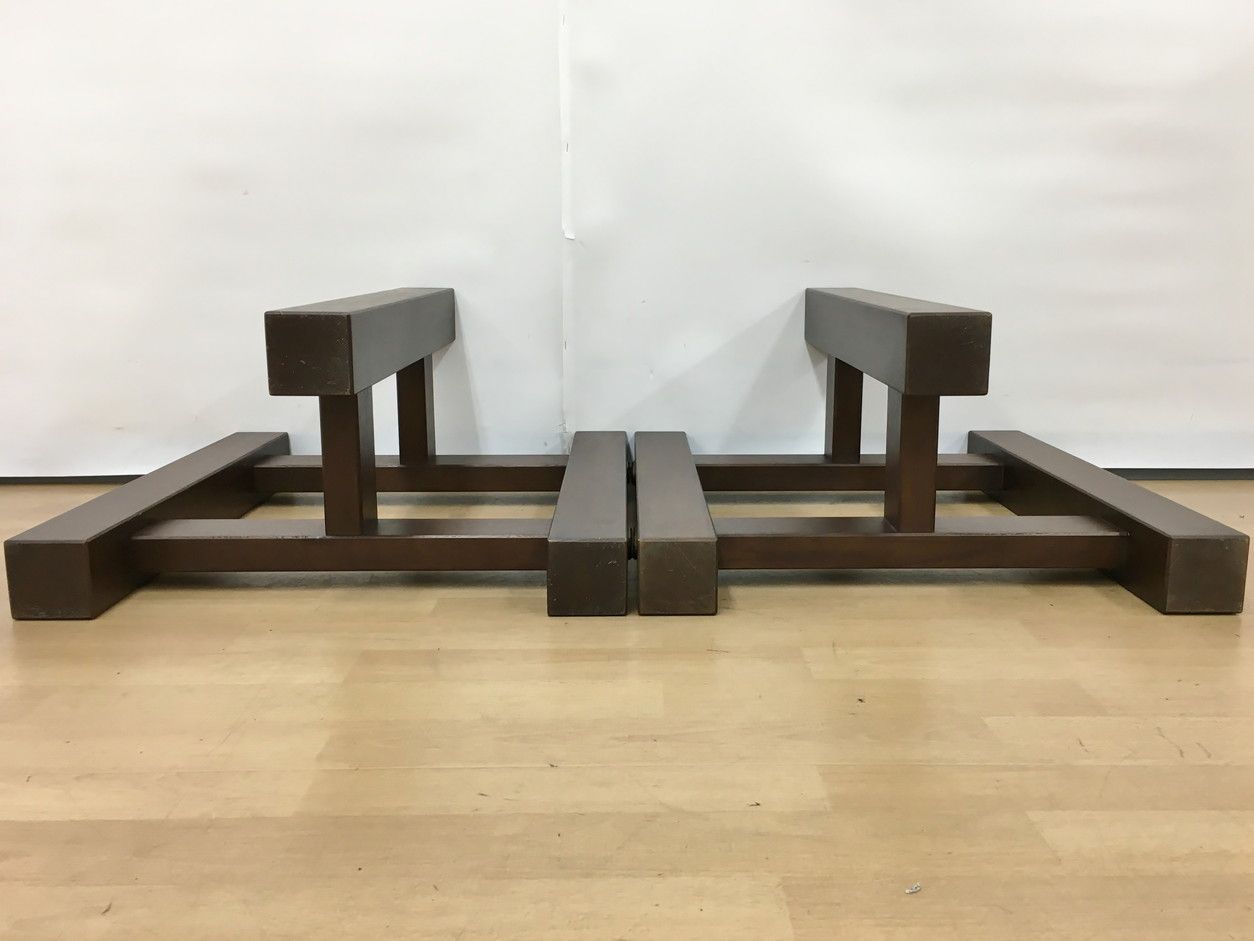 ダークブラウン系 T字型 テーブル土台 木製 脚 2510LR040 MARWIL-DEMENAGEMENTS_CH