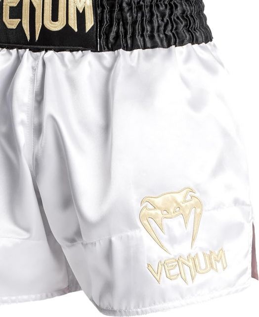 VENUM ヴェナム ヴェヌム ムエタイトランクス MUAY THAI SHORTS CLASSIC ヴェナム ベナム キックパンツ ボクシング トランクス スポーツウェア トレーニング 格闘技 Mサイズ ホワイト ゴールド ブラック