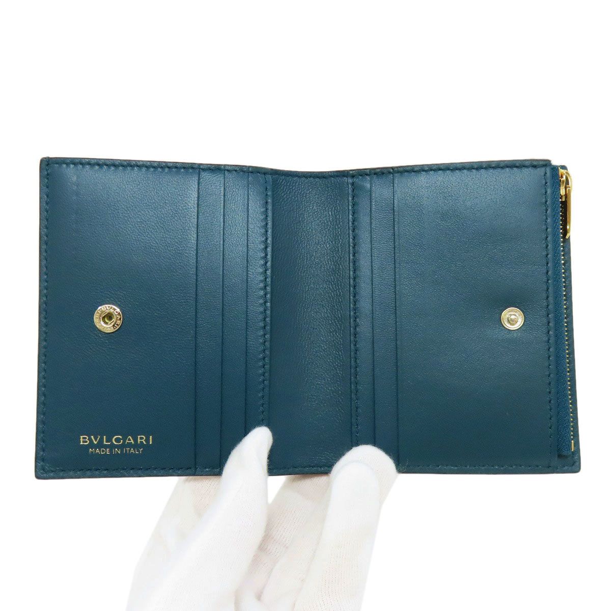 新品✨BVLGARI インフィニートゥム 二つ折りカードホルダー 付属品あり BVLGARI ブルガリ インフィニートゥム コンパクトウォレット 二