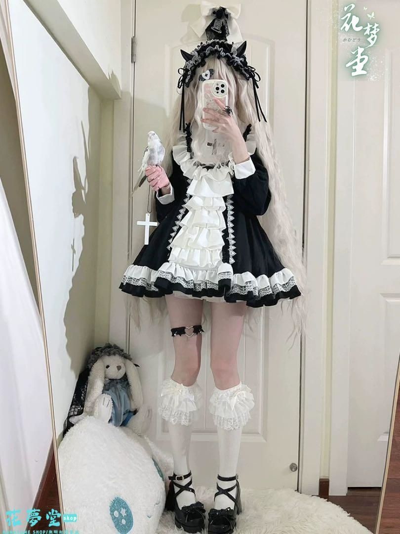 25年 ♥コスプレ ゴシックロリータ~ミニワンピース春夏フリル かわいい 撮影会 舞台 イベント 原野空間-85