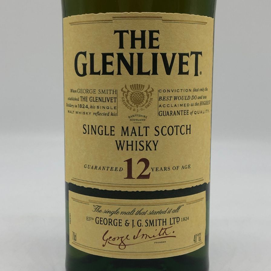 本物100%! グレンリベット 12年 旧ボトル 700ml 40 J1 こだわりのある