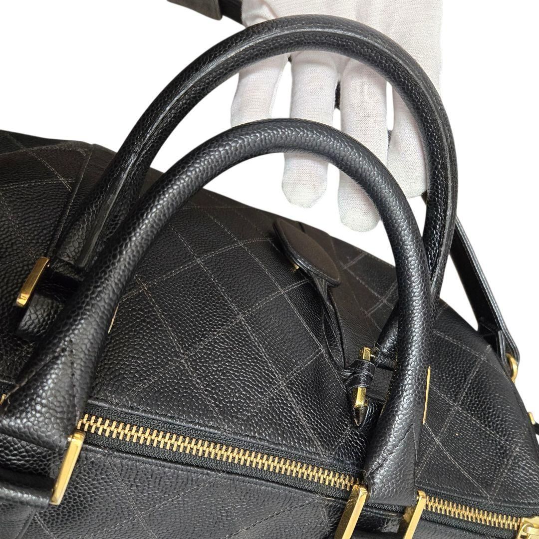 シャネル ビコローレ キャビアスキン 2way ミニ ボストンバッグ