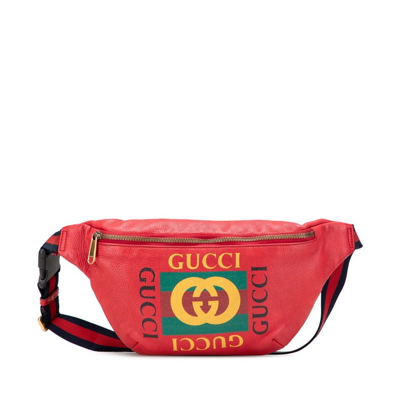 GUCCI GG柄 シェリーライン ボディバッグ ウエストポーチ 希少 レッド グッチ シェリーライン ロゴプリント ウエストバッグ ボディ