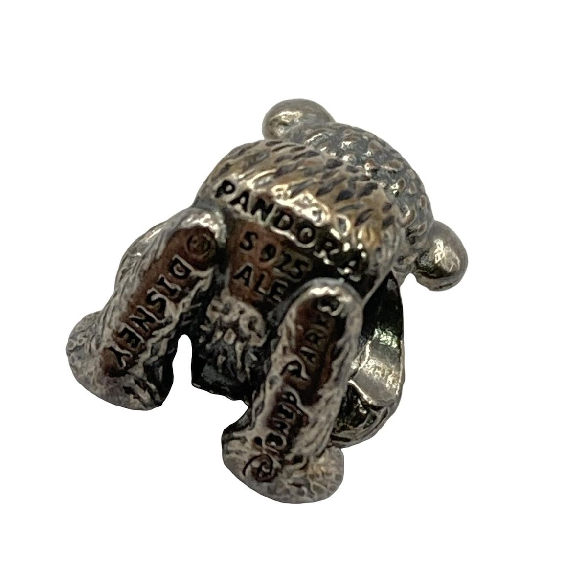 【美品】PANDORA ダッフィー　チャーム PANDORA(パンドラ) アクセサリー美品 - シルバー×グリーン