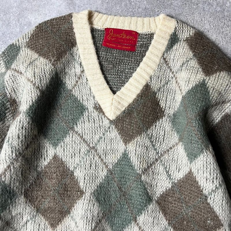 Jantzen アーガイル　モヘア　70's Jantzen アーガイル モヘア 70's - メルカリ