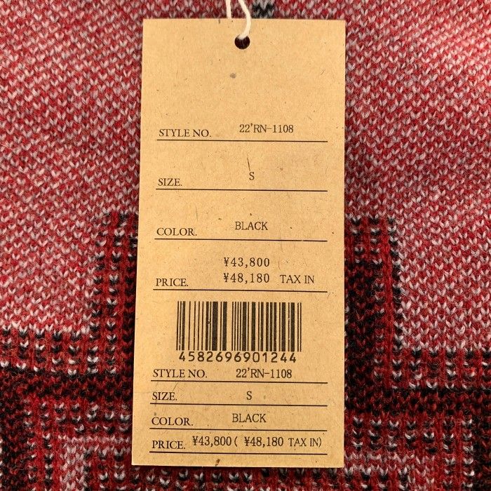 RATS ラッツ 22AW NATIVE CROSS CREW NECK KNIT ネイティブクロス クルーネックニット セーター ブラック 22'RN-1108 Size S RATS ラッツ 22AW NATIVE CROSS CREW NECK KNIT ネイティブクロス