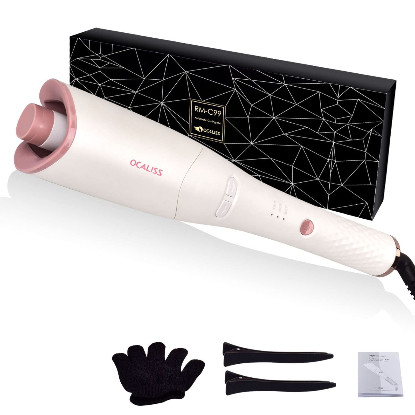 ヘアアイロン オートカールヘアアイロン 自動ヘアアイロン 新型セラミックヘアアイロン やけど防止 自動巻き髪 3段階温度設定 150/180/210 急速加熱 内巻き外巻き 自動停止 自宅＆旅行用 母の
