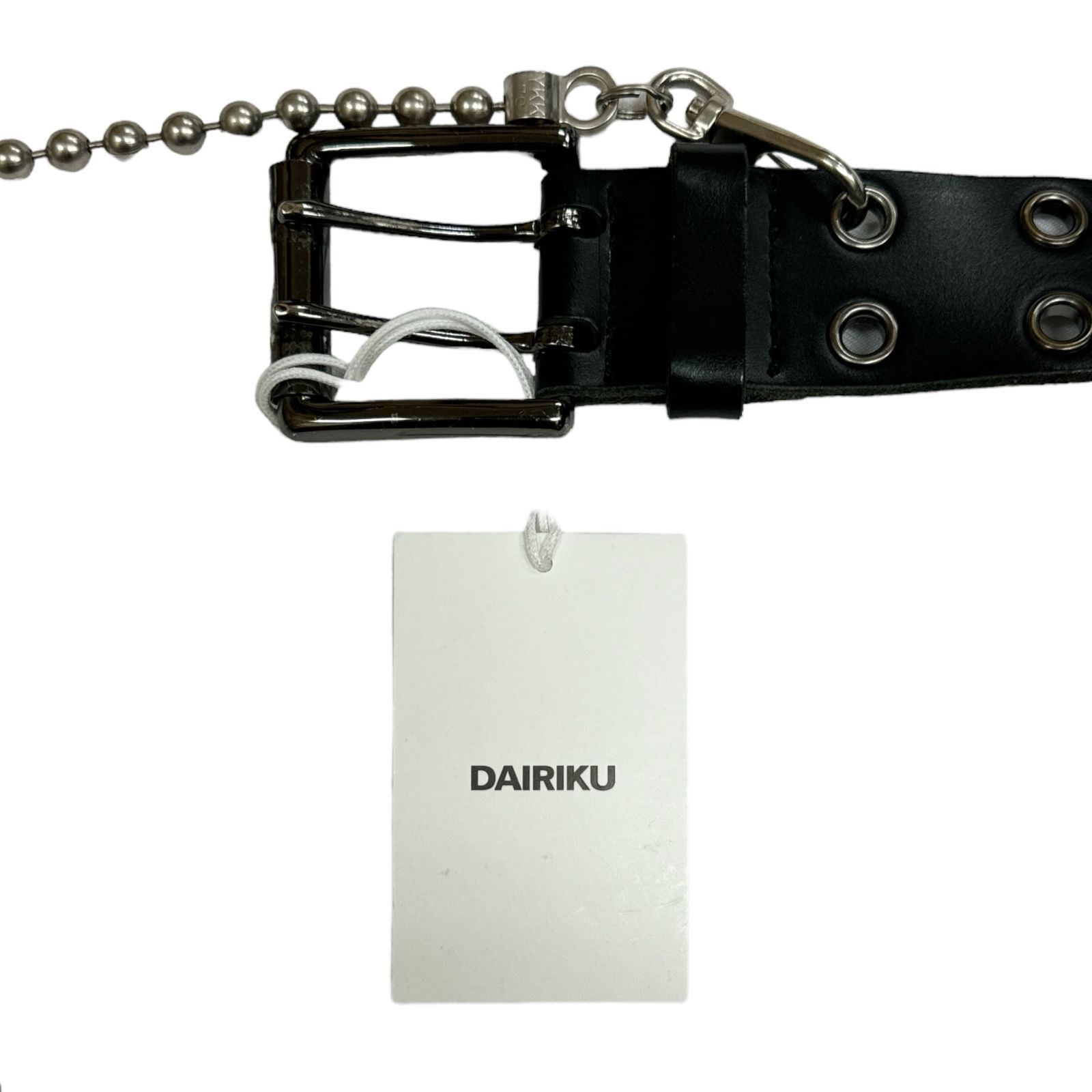 定価38500円 DAIRIKU 22AW Studs Leather Velt with Wallet Chain