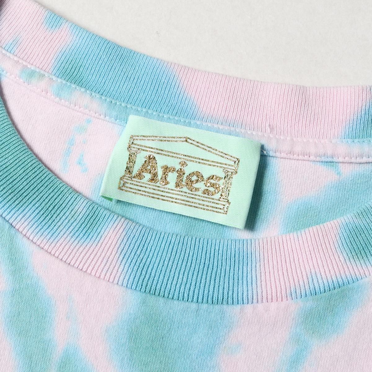 美品 ARIES アリーズ Tシャツ タイダイ染め ブランドロゴ クルーネック 