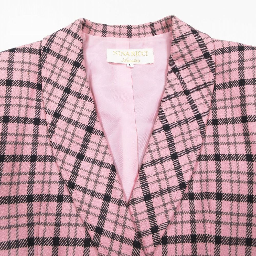 Vintage NINA RICCI ニナリッチ チェック柄 ダブル クロップド