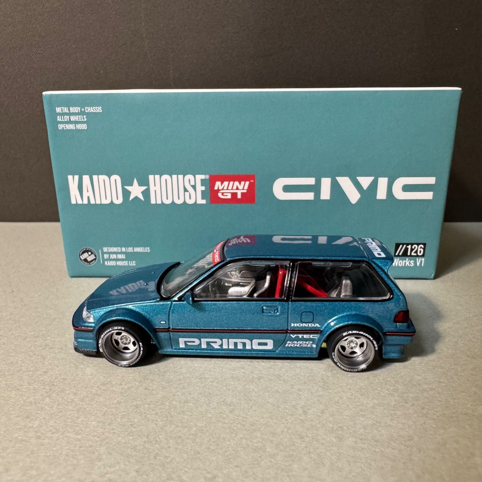 ミニGT KAIDO・HAUSE 街道ハウス 1/64 ホンダ シビック EF Kaido Works
