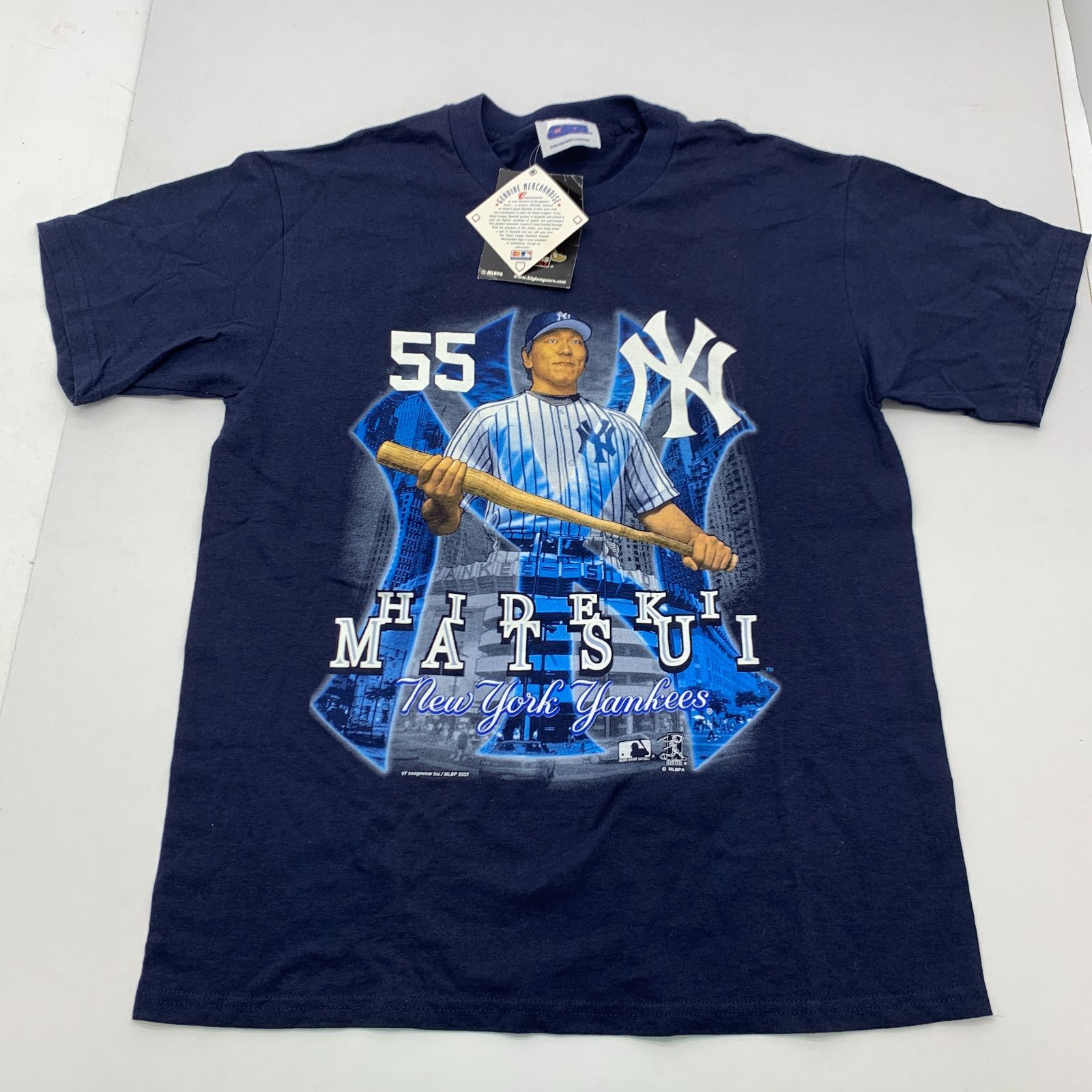 04m2648∞ CSA ニューヨークヤンキース 松井秀喜 Tシャツ 55番 2003 MLB ネイビー M タグ付き 半袖 中古品 - メルカリ