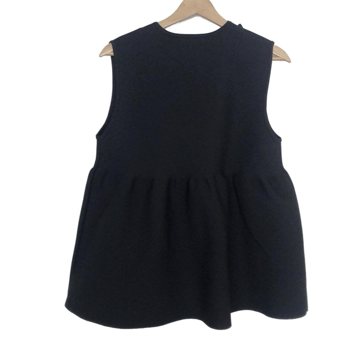 UNITED ARROWS ユナイテッドアローズ ベスト レディース P ミニフリル ニットベスト 黒