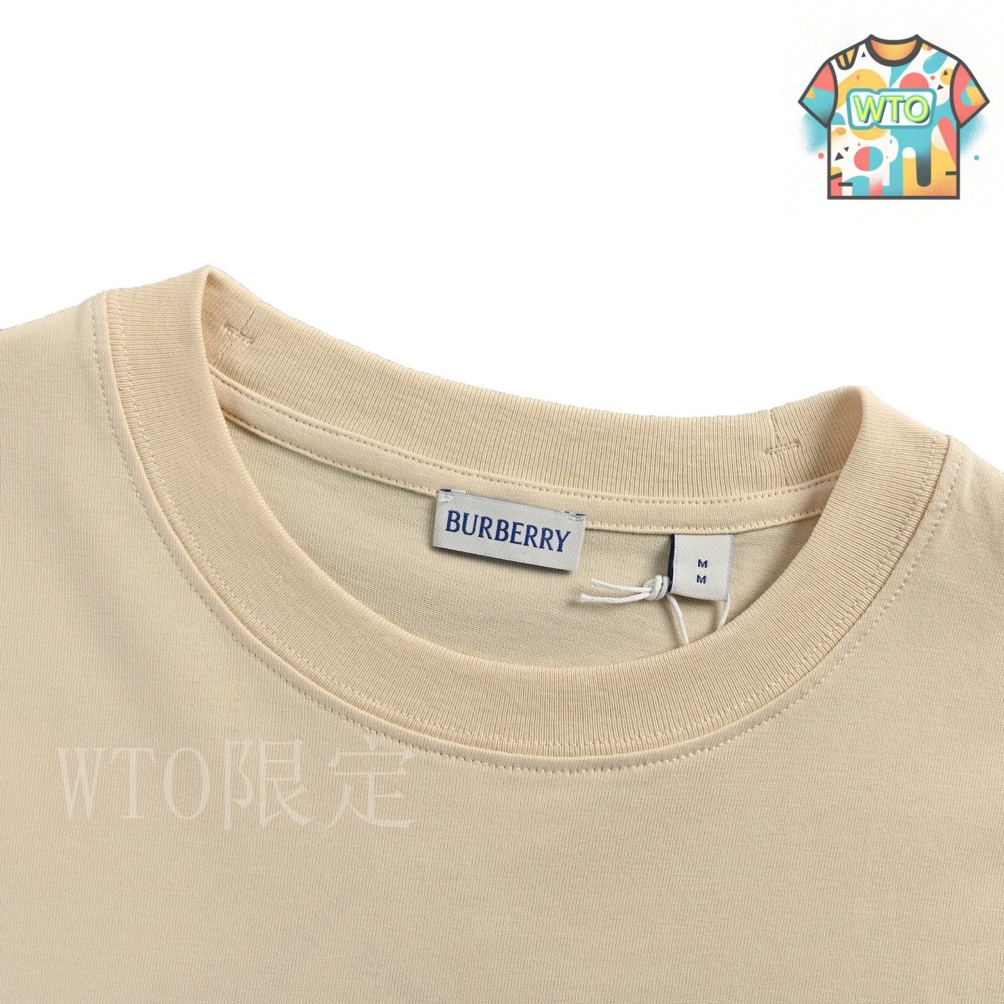 【Burberry】 チェックテープTシャツ 今日特価】Burberry 25ss チェック TB テープ刺繍文字半袖-3