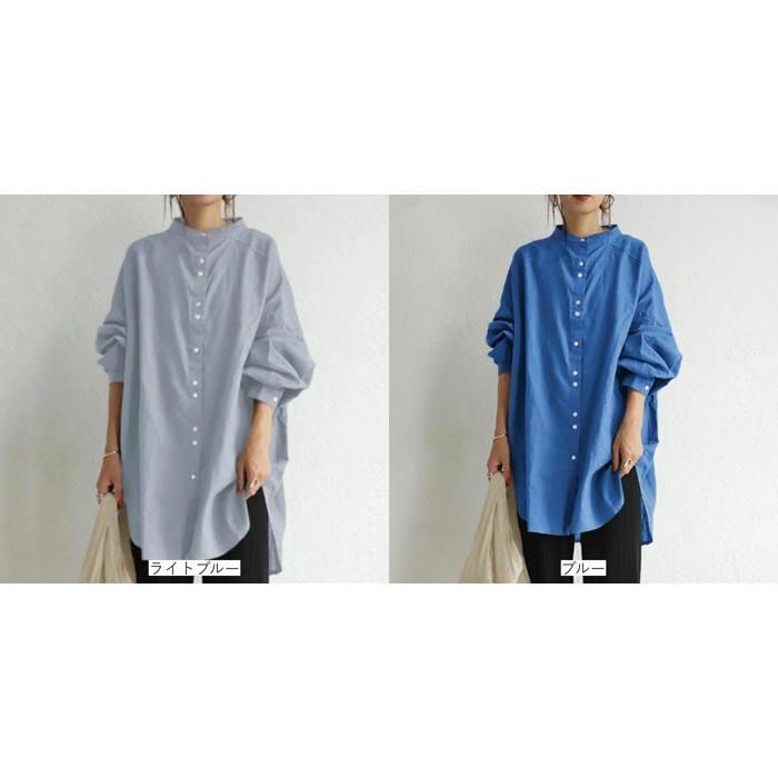 マーガレットハウエル　日本製　ゆったり　ロングシャツ　L〜XL　シャツチュニック マーガレットハウエル 日本製 ゆったり ロングシャツ L〜XL