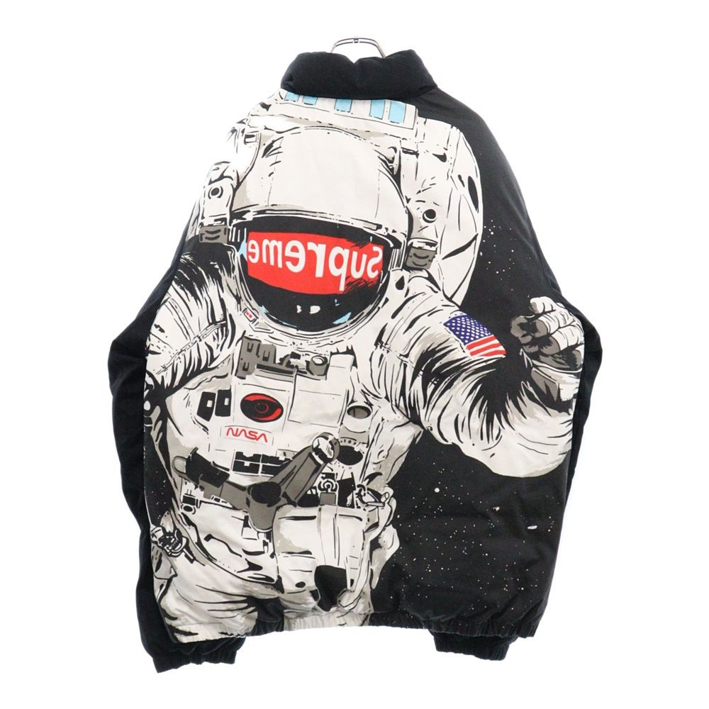 SUPREME (シュプリーム) 16AW Astronaut Puffy Jacket アストロノート パフィ プリント ジップアップ ダウンジャケット ブラック