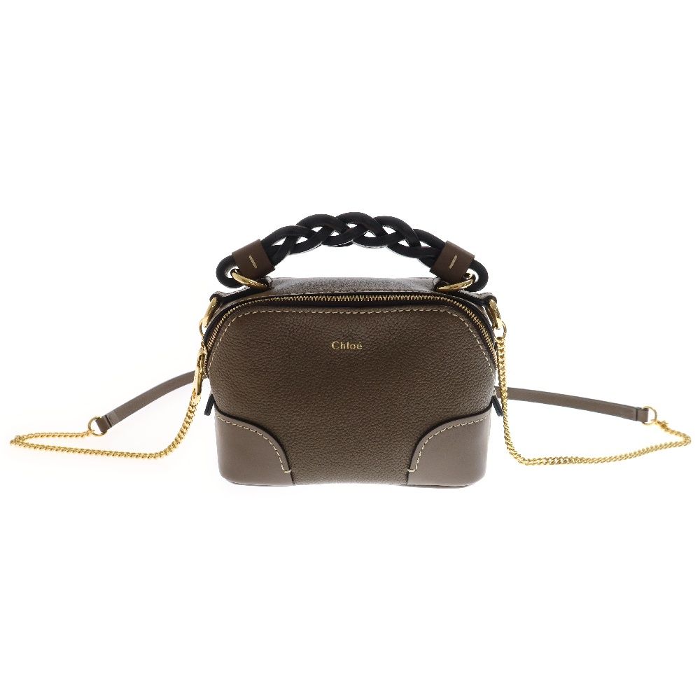 Chloe (クロエ) ダリア ミニバッグ チェーンショルダーバッグ ブラウン  