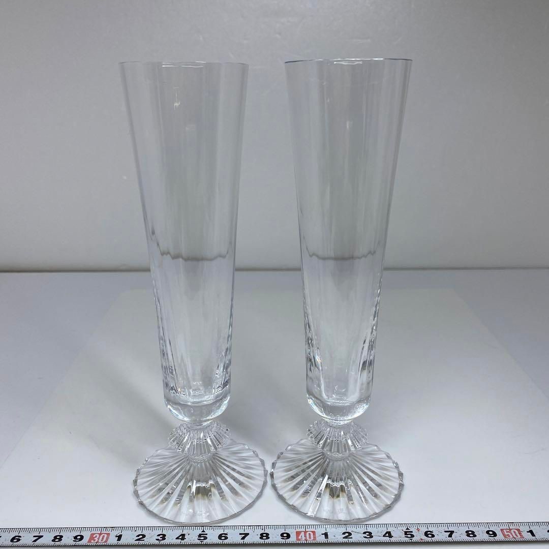 洋3 バカラ ミルニュイ シャンパングラス2客 高さ22㎝