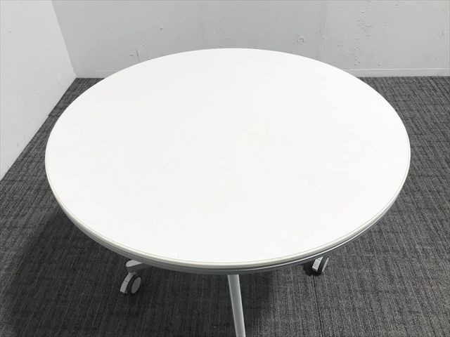 丸テーブル アットラボ キャスター付 コクヨ ホワイト
