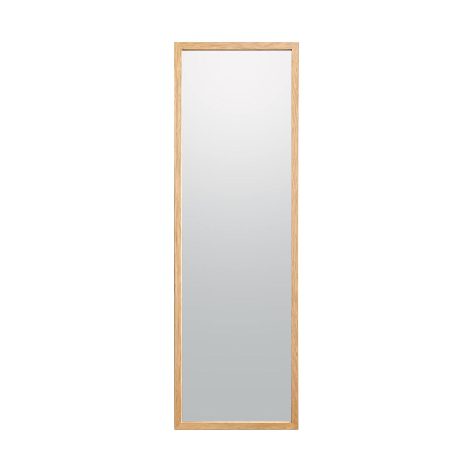 新着商品 無印 壁に付けられる家具ミラー オーク材 中 幅32.5×奥行2×高さ100cm 44505069