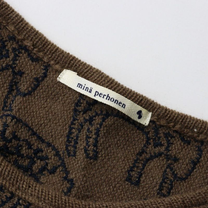 美品 ミナペルホネン mina perhonen count 刺繍 ウールアンゴラ