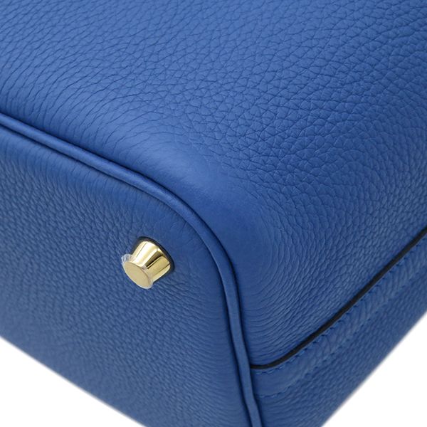 エルメス ハンドバッグ ピコタンロックPM ブルーゼリージュ×シルバー金具 トリヨンクレマンス D刻印 HERMES【送料無料】