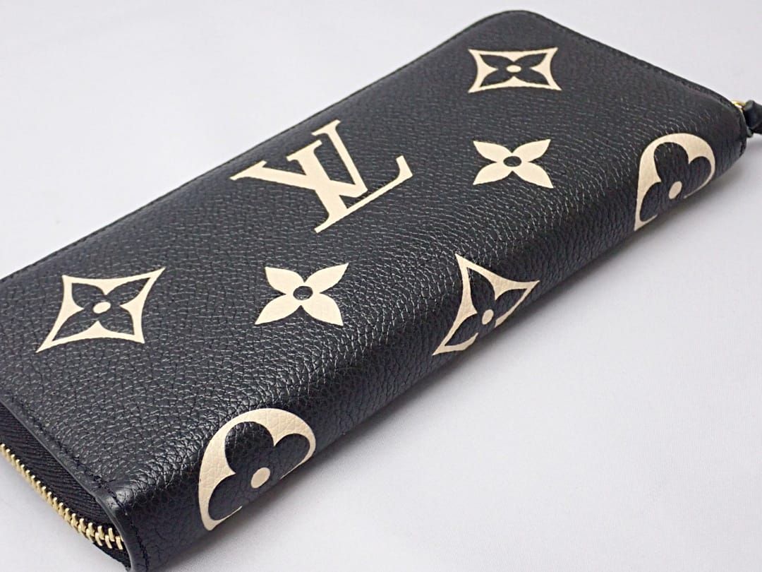 LOUIS VUITTON ルイ・ヴィトン バイカラー モノグラム アンプラント ラウンドファスナー 長財布 ポルトフォイユ･クレマンス M82338 中古B+ 【送料無料】 A-8907【質屋出品】 ルイ・ヴィトン バイカラー モノグラム アンプラント ポルトフォイユ