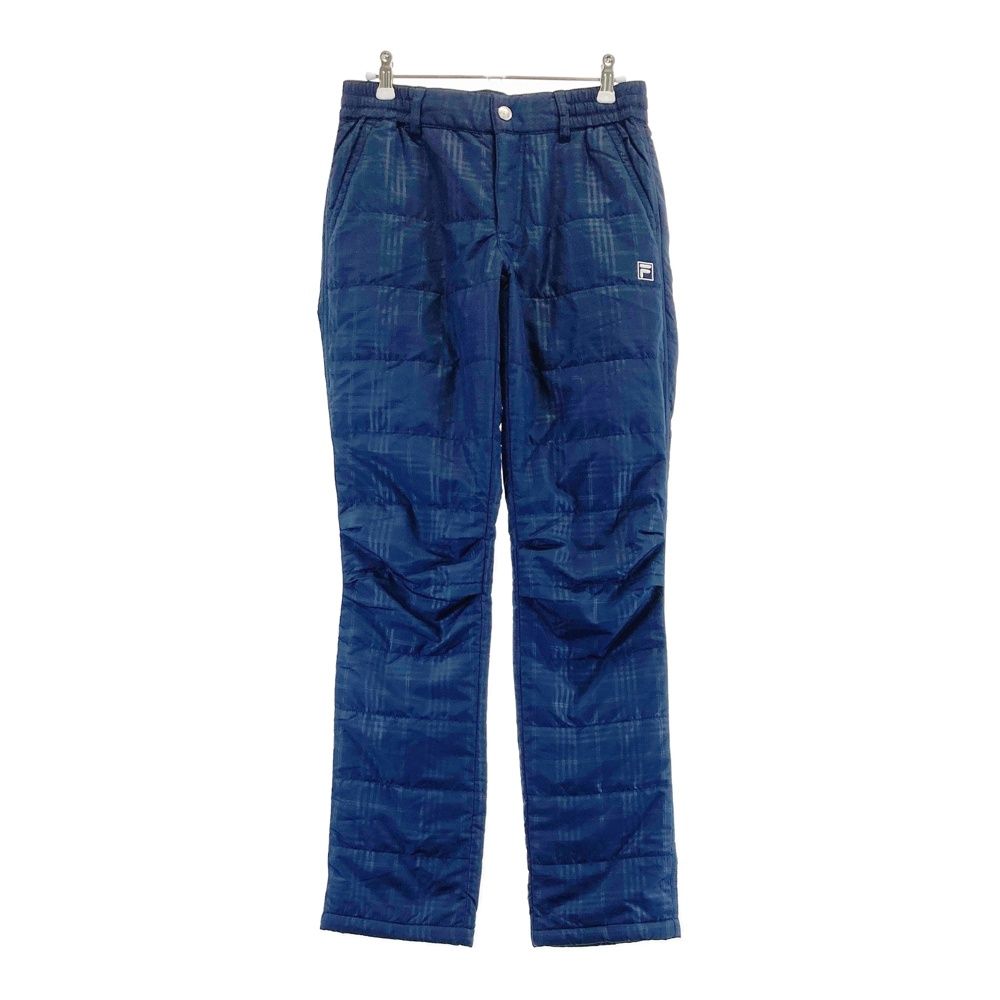 サイズ：M FILA GOLF フィラゴルフ ; 中綿パンツ チェック柄 ネイビー