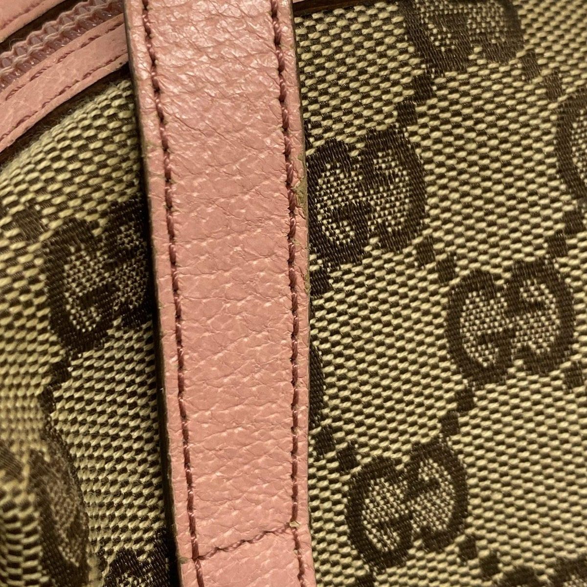 GUCCI グッチ　ベージュ ハンドバッグ GUCCI(グッチ) ハンドバッグ GG柄 124542 ベージュ×ピンク