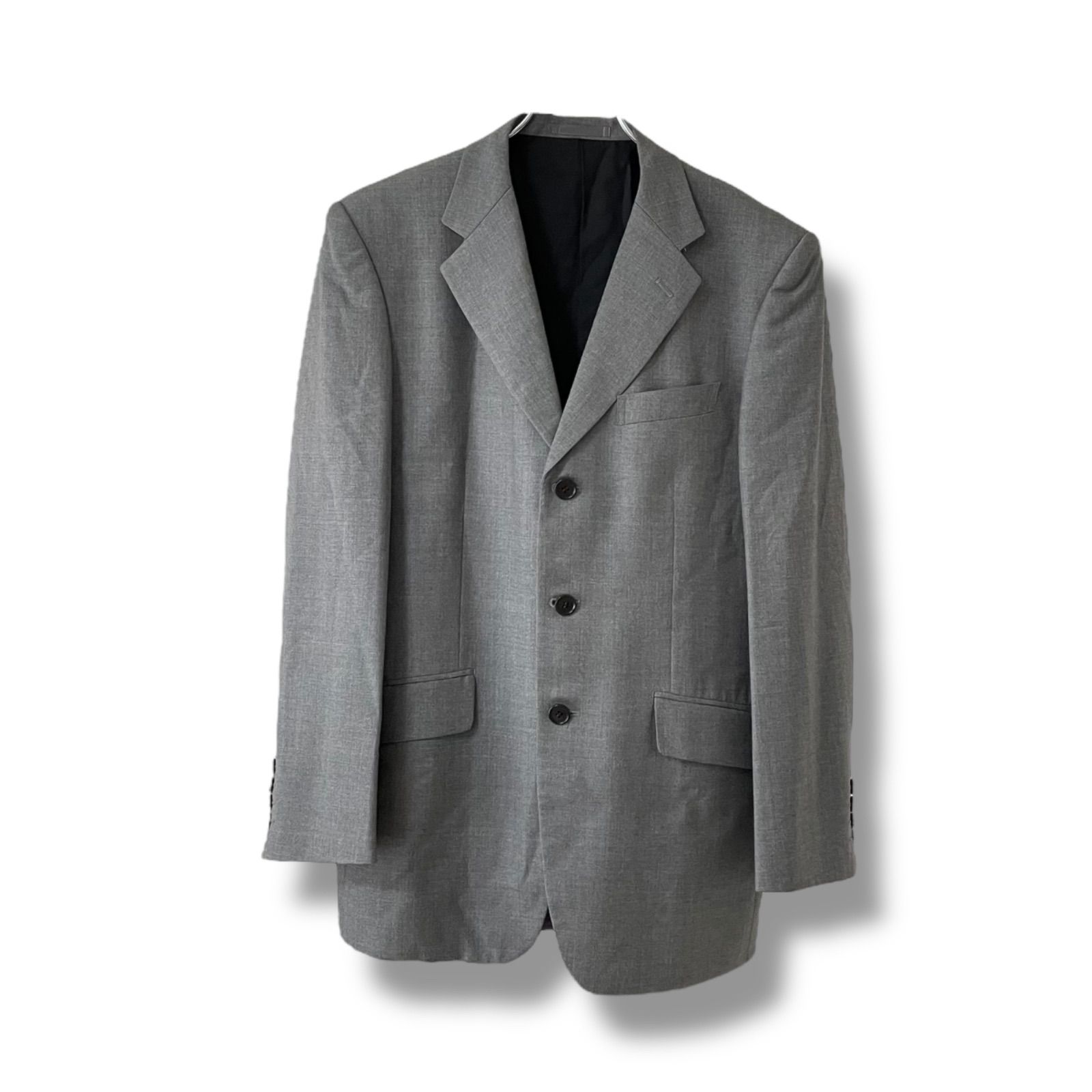 Paul Smith LONDON ポールスミス グレー テーラードジャケット SUPER100 S CANONICO生地 M メンズ ビジネス 素材 3つボタン PQ-D26417 0000521OC