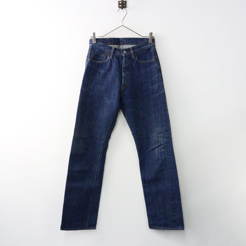 初期 キャピタル KAPITAL 革パッチ コットン ストレートデニムパンツ 29 |インディゴブルー ジーンズ CAPITAL INC表記 2400014407587