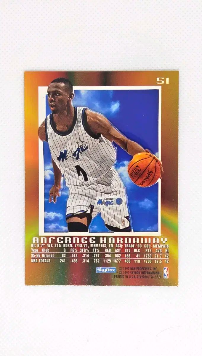 NBA アンファニー・ハーダウェイ サイン入りカード マジック 限定31/99