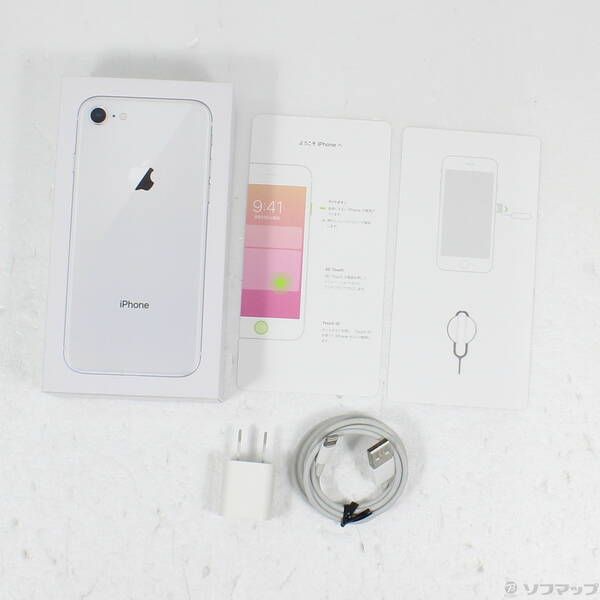 中古品〕 iPhone8 64GB シルバー MQ792J／A SIMフリー【349