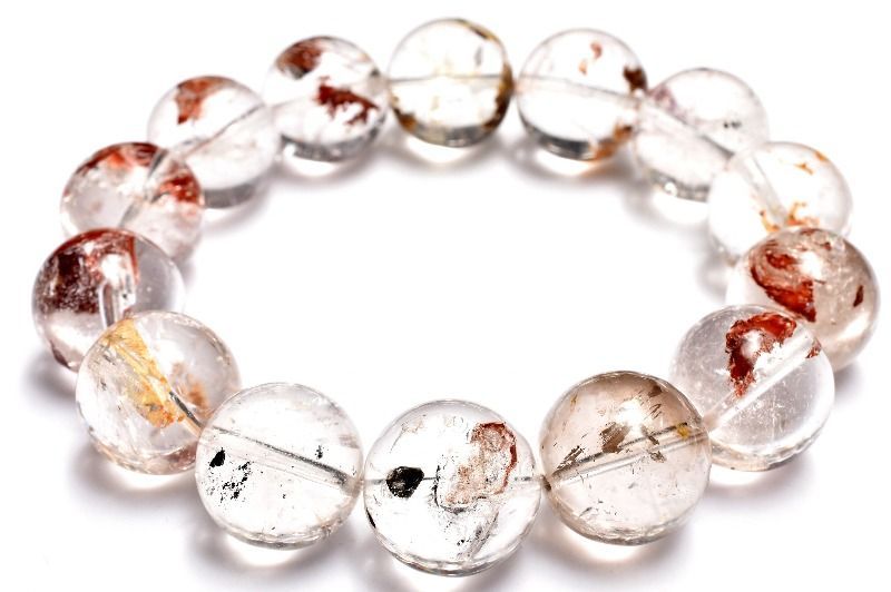 ルチルクオーツ パワーストーンブレスレット 内径約16cm アパタイト