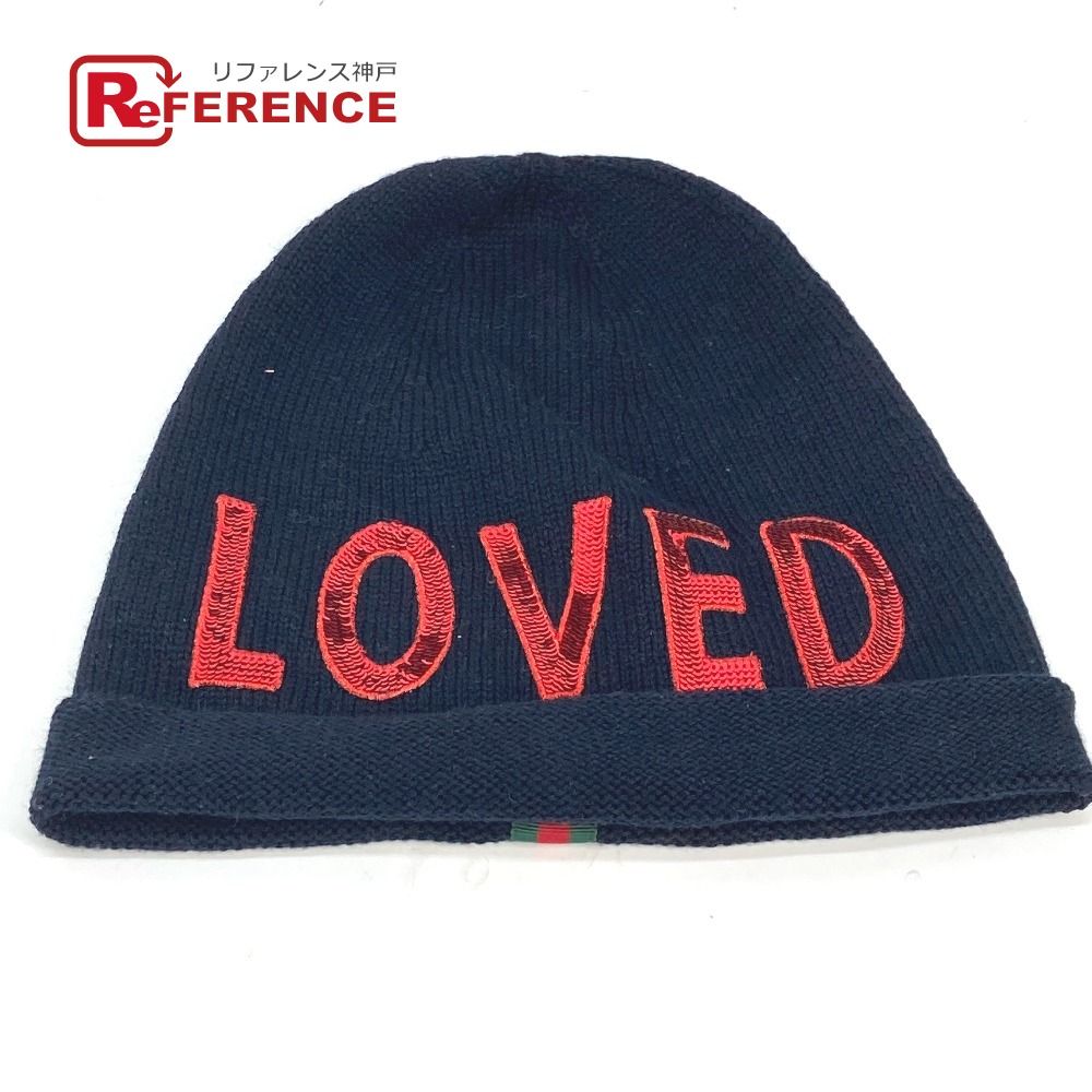 GUCCI LOVEDニット帽 GUCCI グッチ ニット帽 ラブ ロゴ LOVED ウール - メルカリ