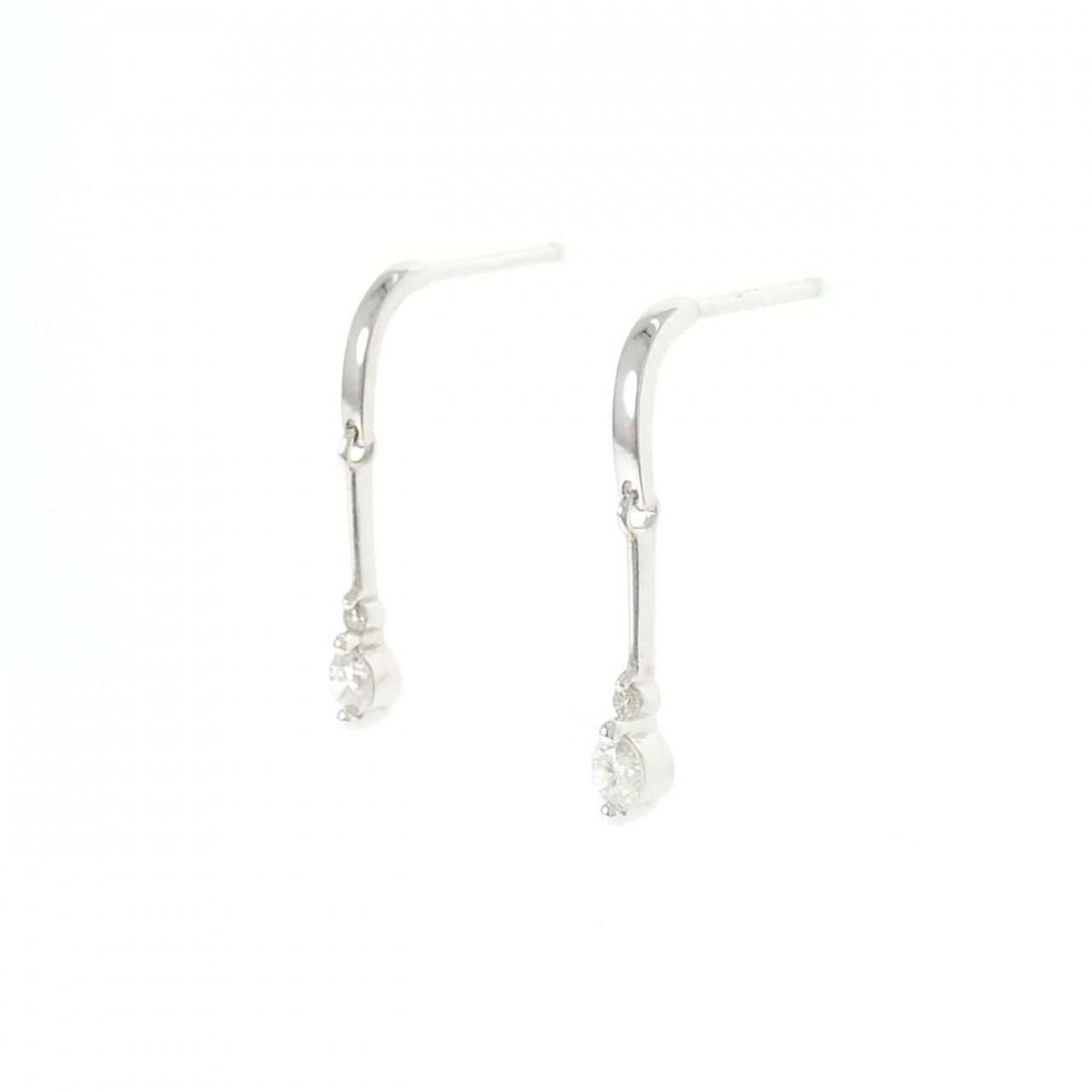 K18WG ダイヤモンドピアス K18WG ダイヤモンド ピアス 0.22CT - メルカリ